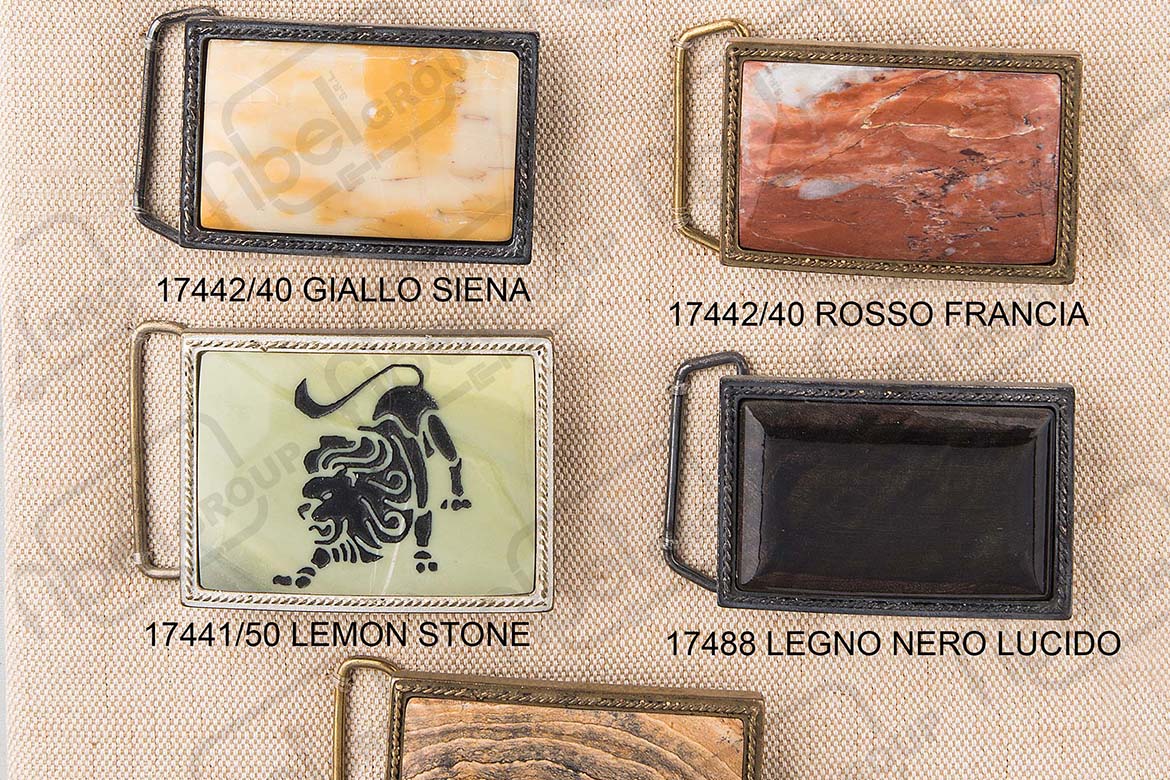 Fibbie con pietre vere naturali