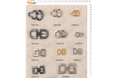 Fibbie piccole e morsetti calzatura