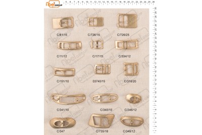 Fibbie piccole e morsetti calzatura