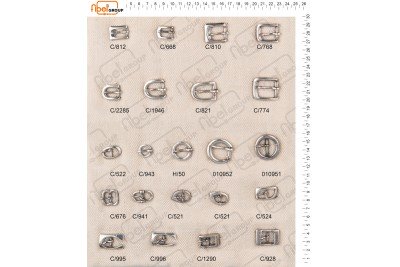 Fibbie piccole e morsetti calzatura