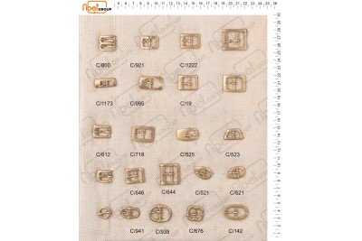 Fibbie piccole e morsetti calzatura