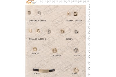 Fibbie piccole e morsetti calzatura