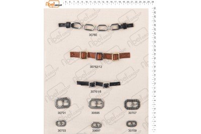 Fibbie piccole e morsetti calzatura